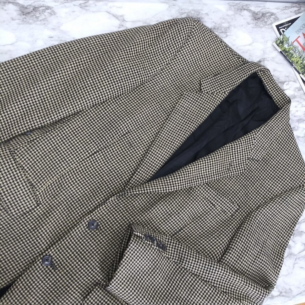 BURBERRYS Men brown plaid blazer 100% wool Corpcore